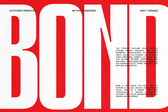 Bond & Inktrap Condensed: Sharp, Space-Saving Type for Modern Brands