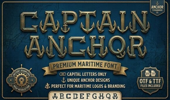 Captain Anchor: A Nautical Font for Bold, Maritime Designs