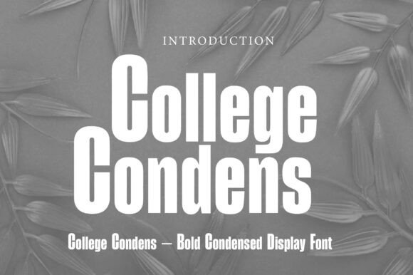 College Condens: Bold Typography for Modern Branding