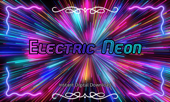 Electric Neon: A Bold Typeface for High-Impact Digital Creations