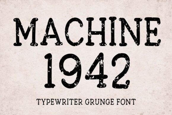 Machine 1942: The Vintage Typewriter Font with Character