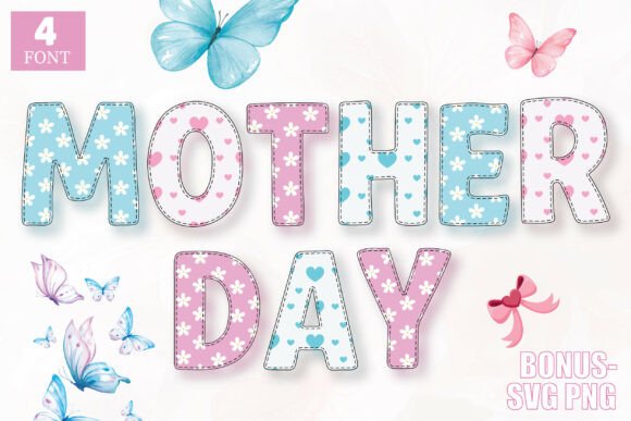 Mother Day Flower Heart: Fonts That Celebrate Mom with Style