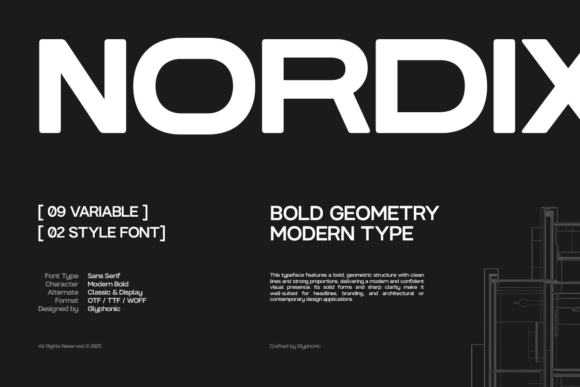 Nordix: The Bold Geometric Typeface for Modern Brands