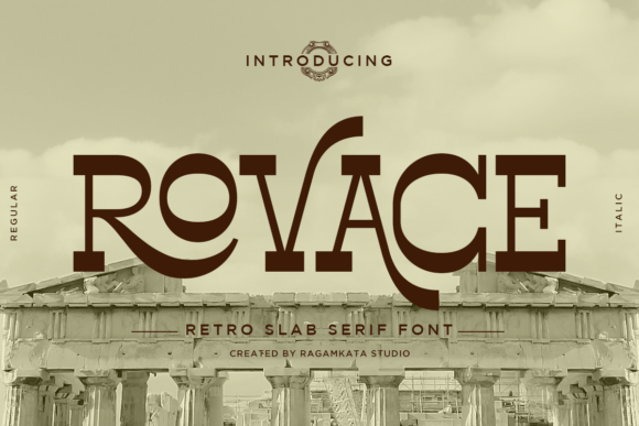Rovace: A Bold Retro Slab Serif for Timeless Branding