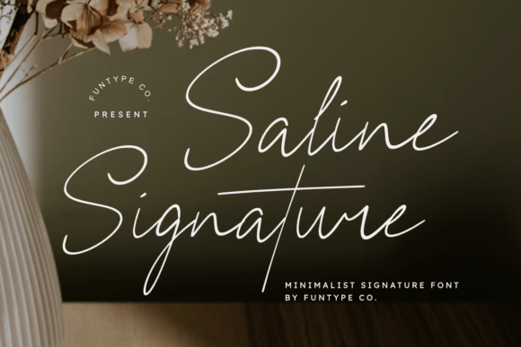 Saline Signature: Crafting Visual Stories with Elegant Typography