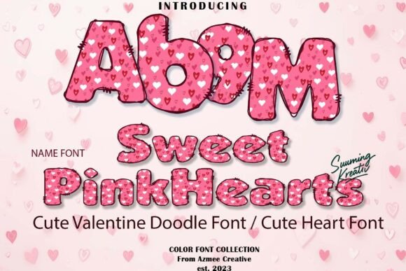 Sweet Pink Hearts: A Typeface Bursting with Playful Romance