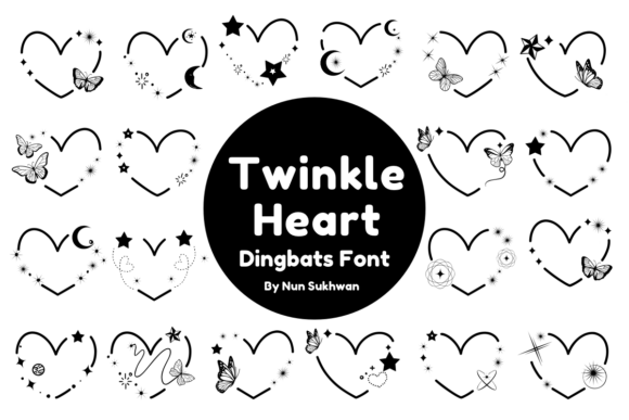 Twinkle Heart: A Celestial Font for Magical Design Projects