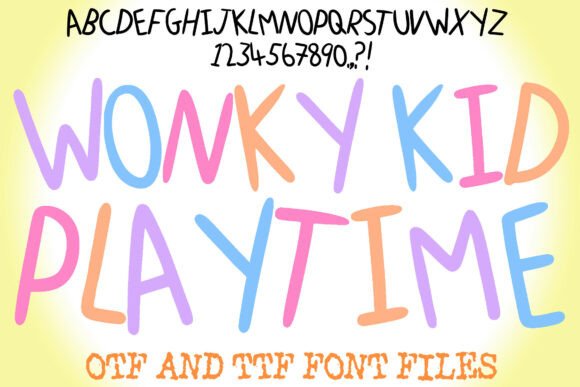 Wonky Kid Playtime: The Handwritten Font with Real-World Charm